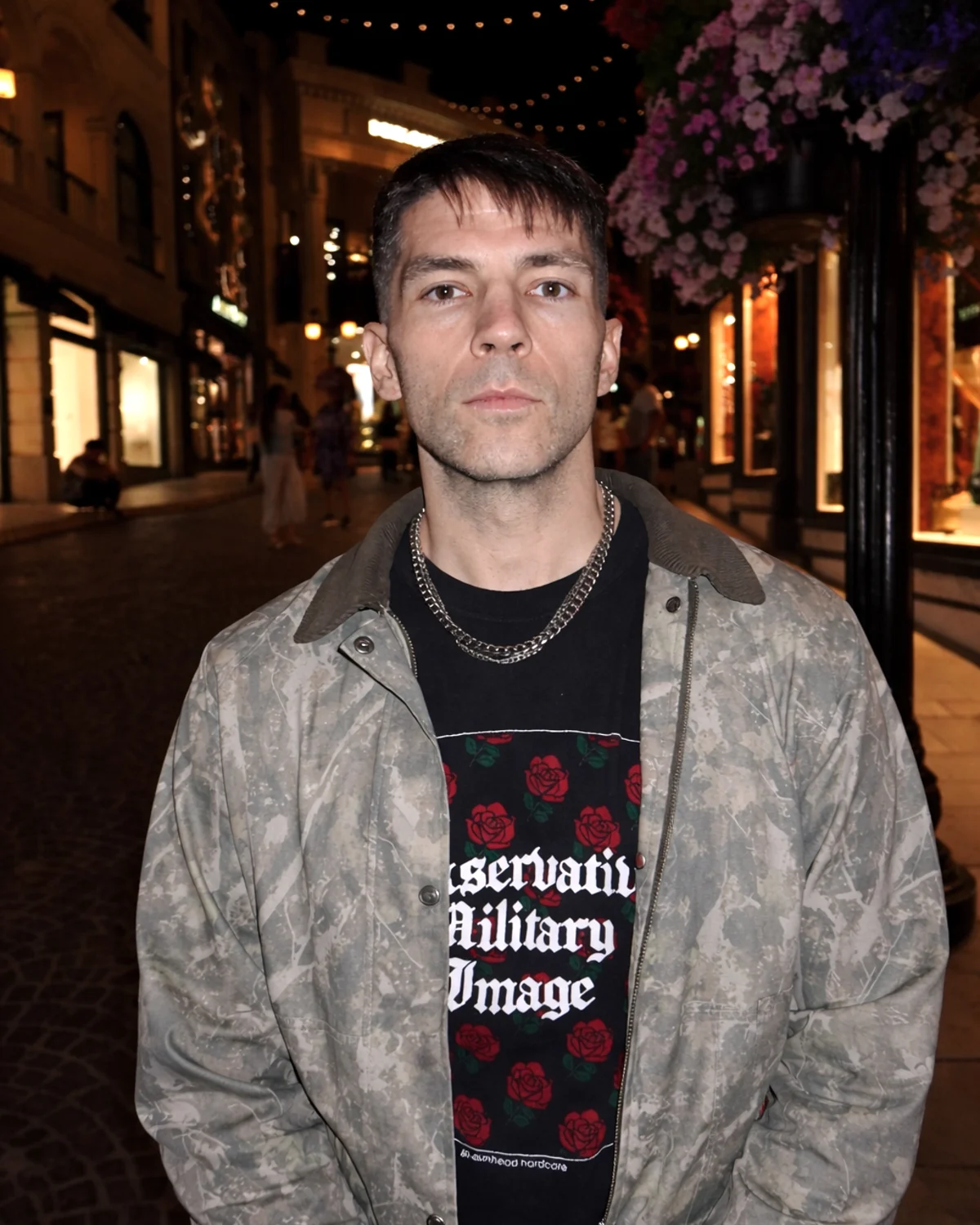 Portrait of Erik Deci at night